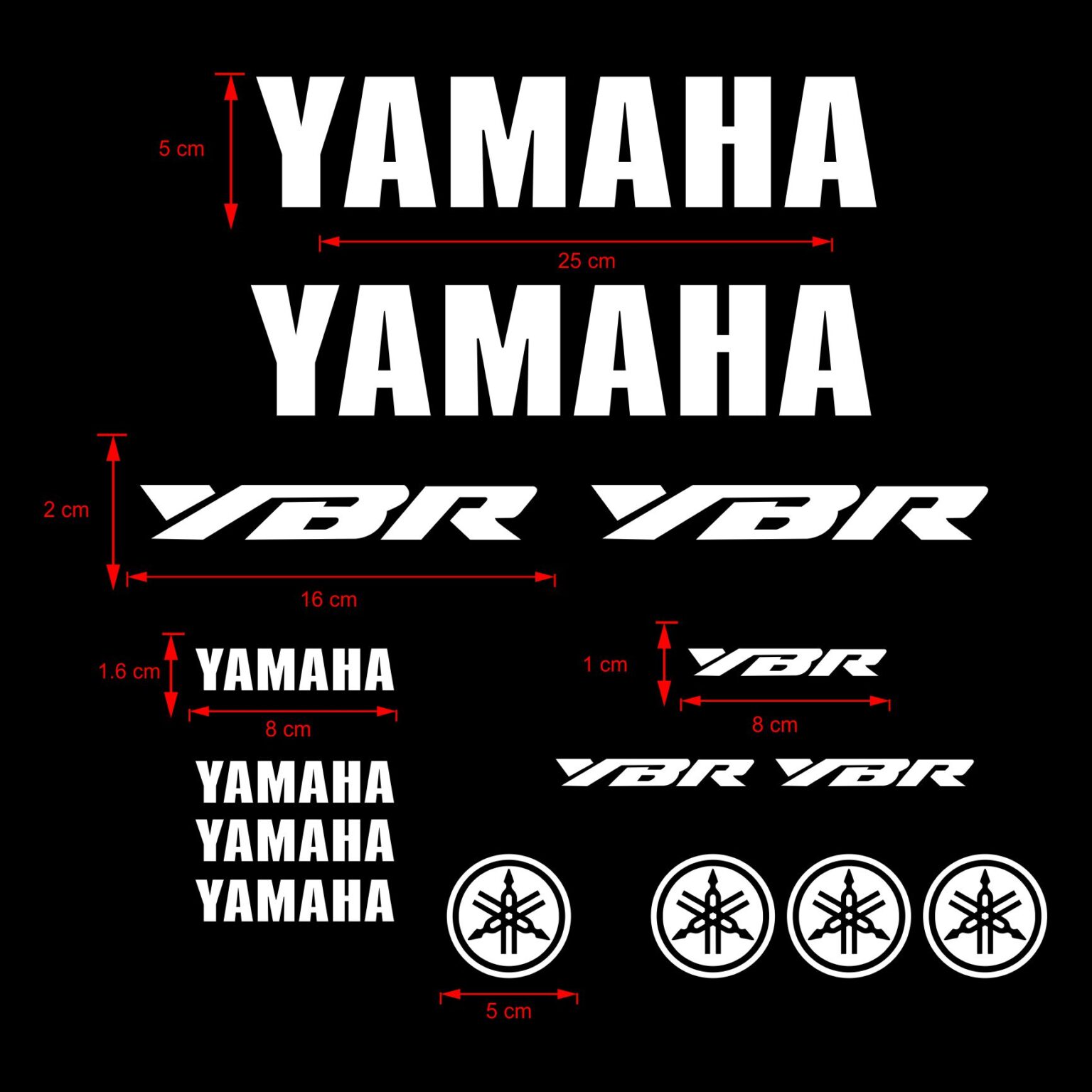 Calcomanias Yamaha Ybr Incluye Piezas Mextikers