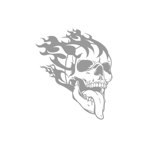 Calavera Flamas Calcomanias - Imagen 3