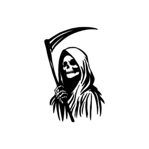 Calcomanias Calavera Guadaña Incluye 2 Piezas