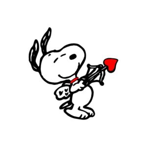 Calcomanias Snoopy Cupido