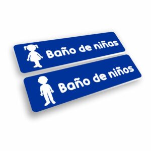 Señalamiento Sanitarios Baños Niños 2 Piezas