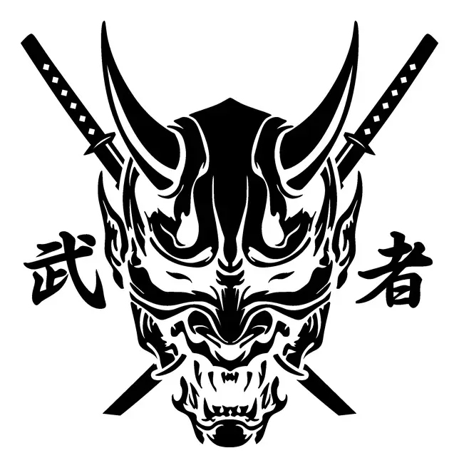 Calcomania Diablo Guerrero Japon