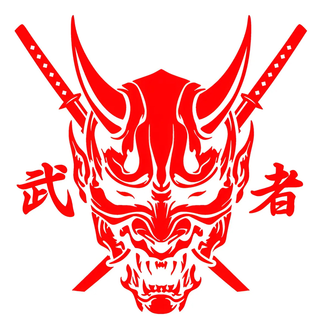 Calcomania Diablo Guerrero Japon - Imagen 3