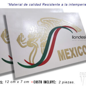 Calcomanias Águila Bandera México 2 Piezas