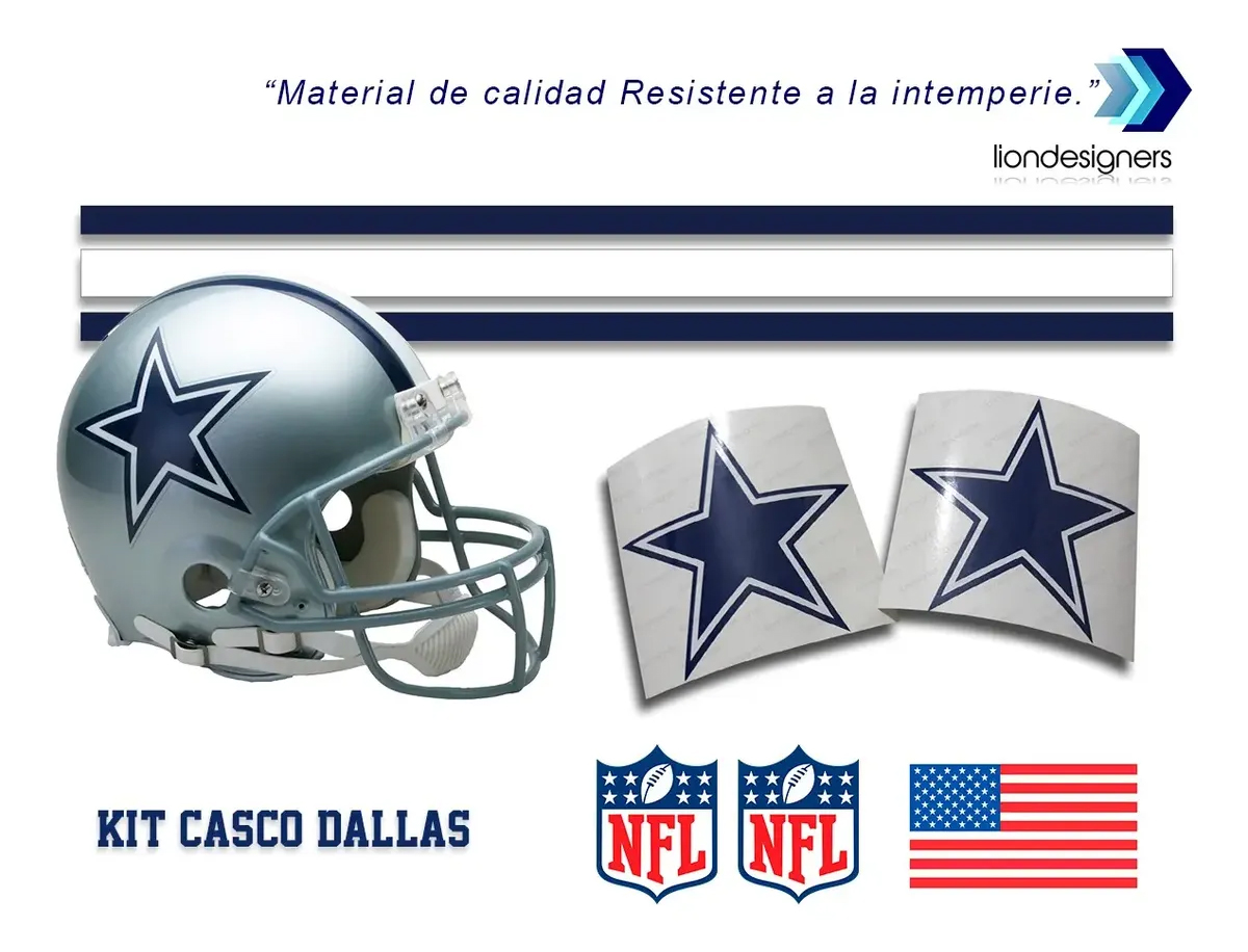 Calcomanias Adheribles Compatibles Para Casco Dallas