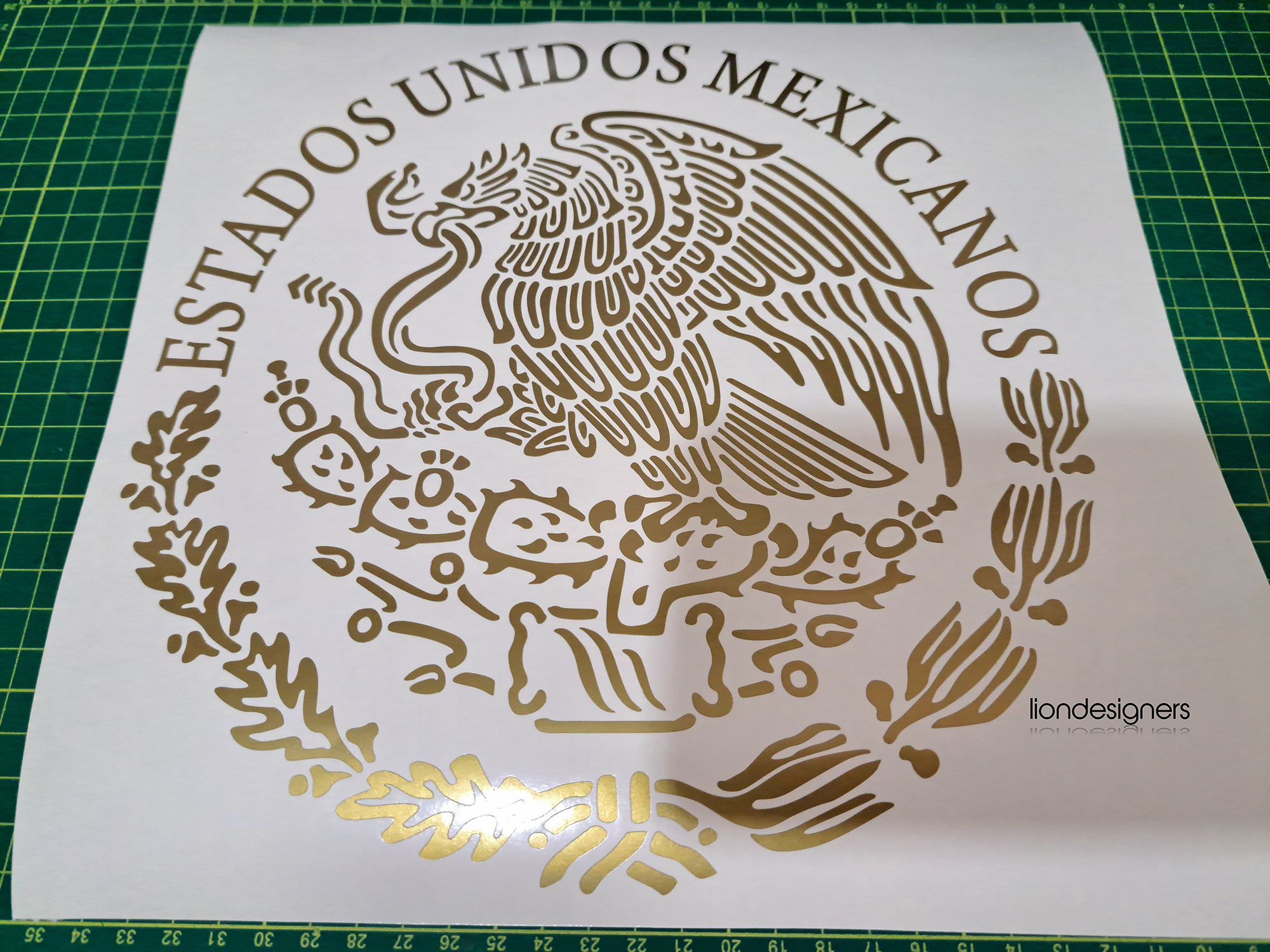 Calcomania Escudo México 25cm X 25cm