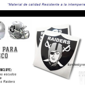 Calcomanias Adheribles Raiders Compatibles Para Casco