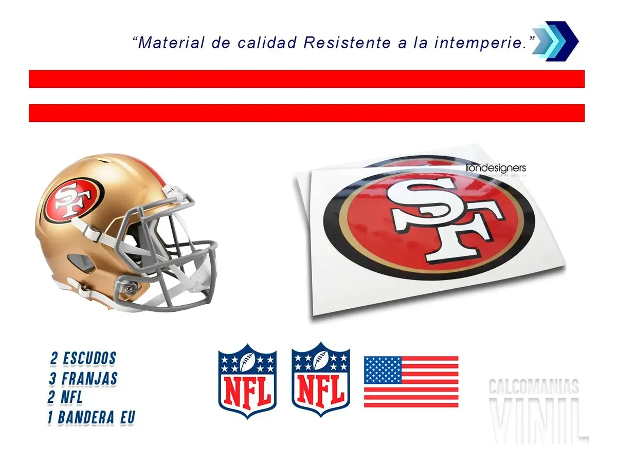 Calcomanias Adheribles San Francisco Compatibles Para Casco
