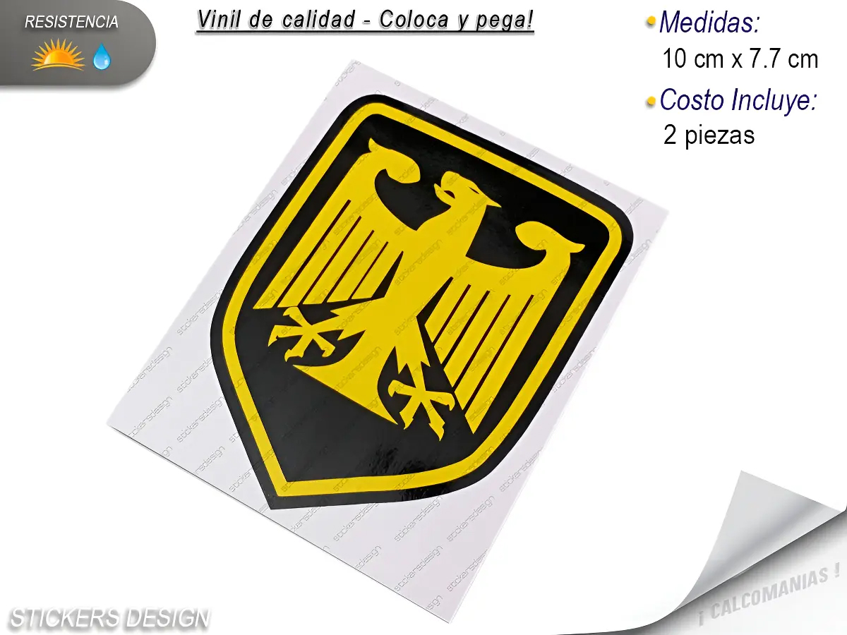 Calcomanias Adheribles Aguila Alemania Vw - Imagen 2
