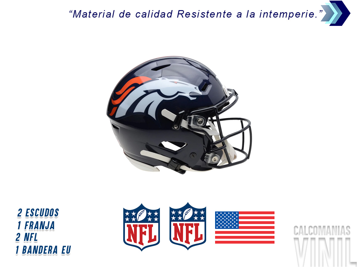 Calcomanias Broncos Compatibles Para Casco