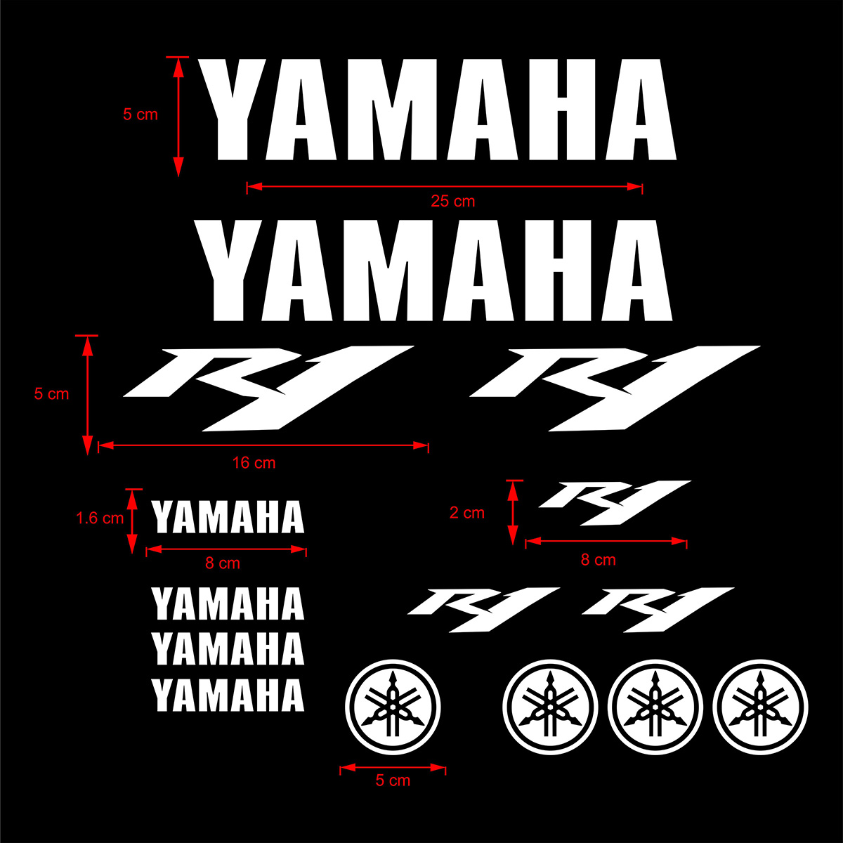 Calcomanias Compatibles Yamaha R1 Incluye 15 Piezas - Imagen 2