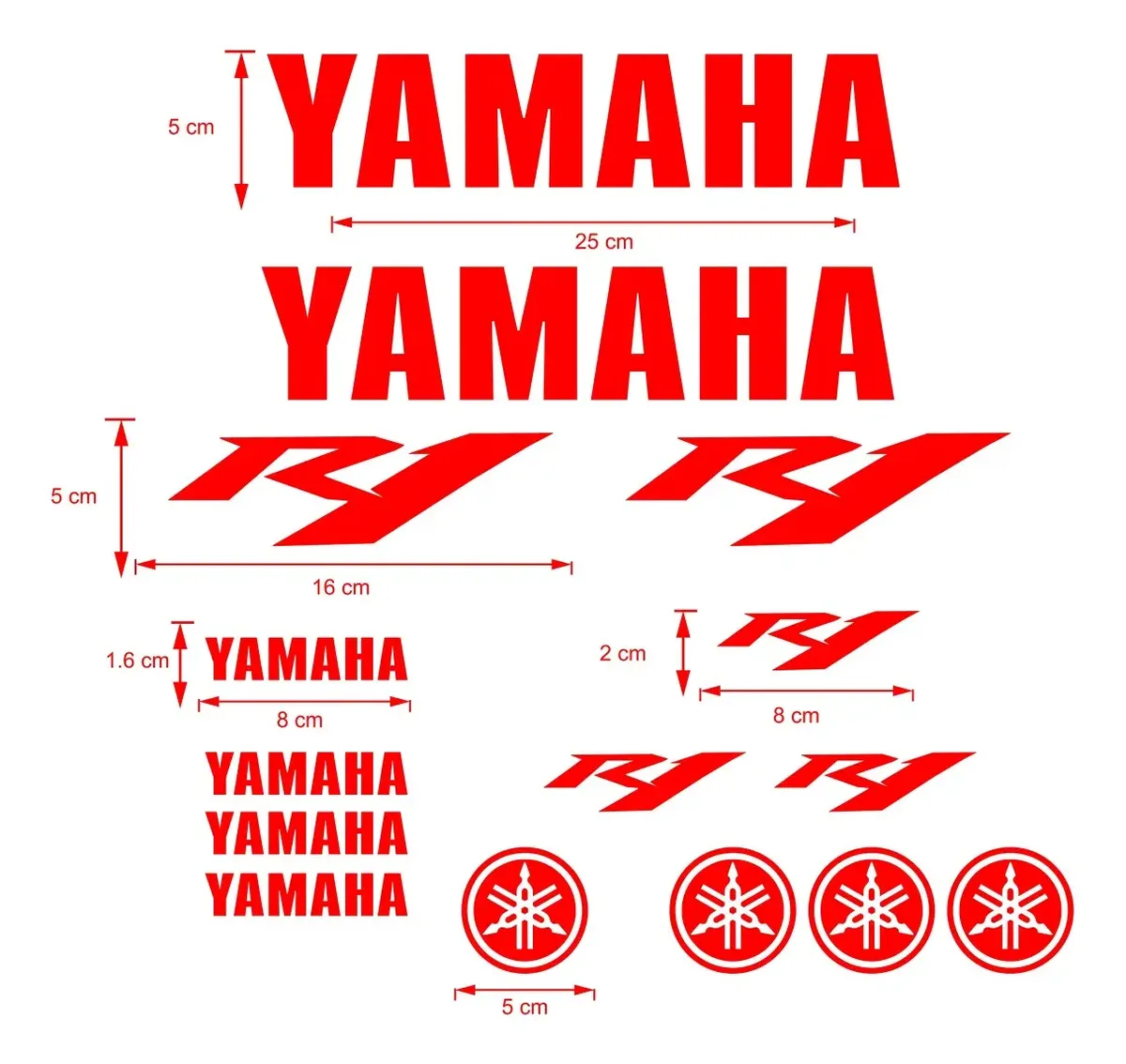 Calcomanias Compatibles Yamaha R1 Incluye 15 Piezas - Imagen 4