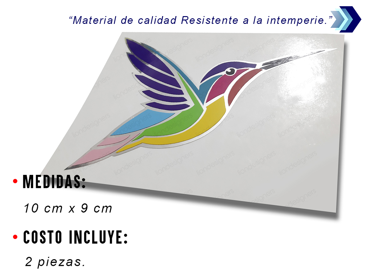 Colibri Calcomanias Incluye 2 Piezas