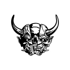 Calcomania Diablo Calavera Mascara